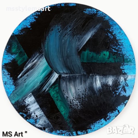 Огледало на душата " Абстрактна картина с масло , снимка 1 - Картини - 41849184