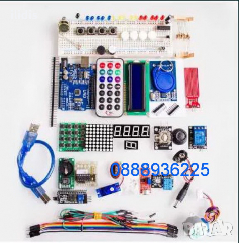 Ардуино . Стартов комплект с платка UNO 3,  много сензори и др. Arduino starter kit., снимка 2 - Друга електроника - 36293999