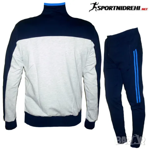 Мъжки спортен екип REDICS 230126, тъмносиньо със сиво и синьо, памук и ликра, снимка 2 - Спортни дрехи, екипи - 47951895
