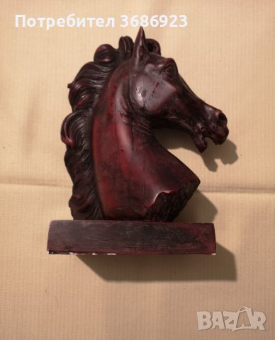 Конска глава статуетка от гипс., снимка 2 - Други ценни предмети - 42215139