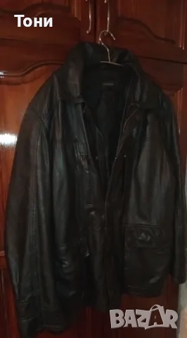 Ново Мъжко Зимно Яке Изцяло от Естествена Кожа XL 