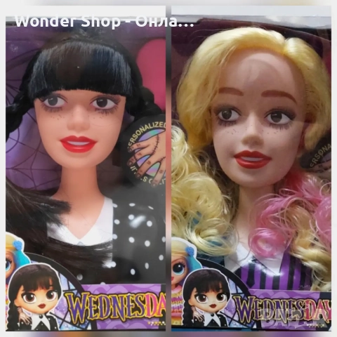 Стилни прически с кукла за оформяне на прически с гребен, снимка 2 - Кукли - 52983807