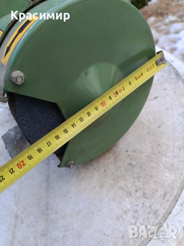 Немски монофазен шмиргел 450W "HANNING" - работещ, снимка 6 - Други инструменти - 52921164