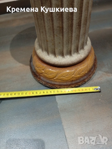 Стара керамична колона за цветя , снимка 7 - Антикварни и старинни предмети - 52442533