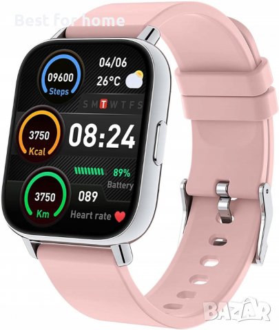 Смарт часовник Glory Fit Smart Watches- розов , снимка 4 - Смарт гривни - 39380530