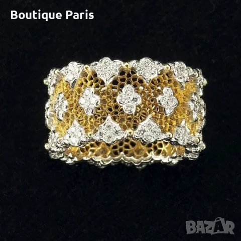 Buccellati пръстен с мойсанити