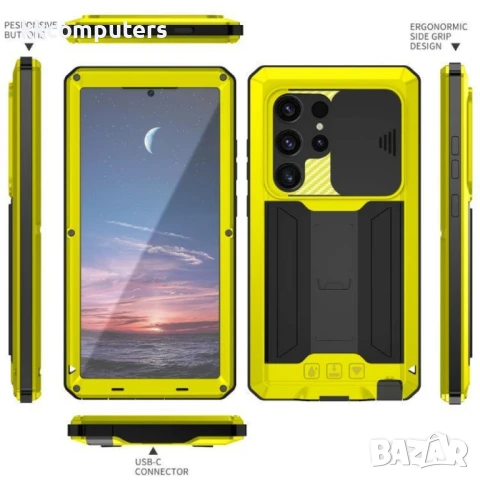 Samsung Galaxy S25 Ultra R-JUST Удароустойчив/Водоустойчив Калъф и Протектор, снимка 3 - Калъфи, кейсове - 51427024