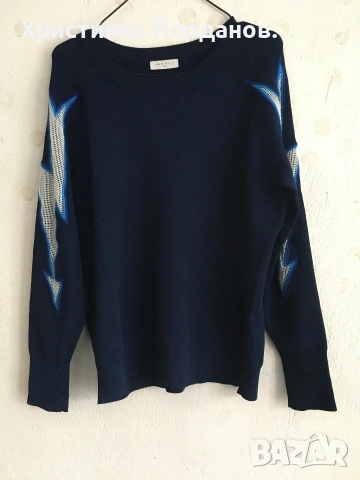 Sandro, плътна блуза/пуловер със светкавици, снимка 2 - Блузи с дълъг ръкав и пуловери - 53079131