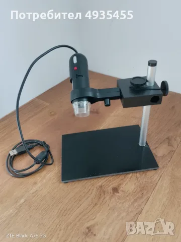 USB Дигитален Микроскоп със Стойка / LED Осветление - Компактен Инспекционен, снимка 2 - Друга електроника - 56214755
