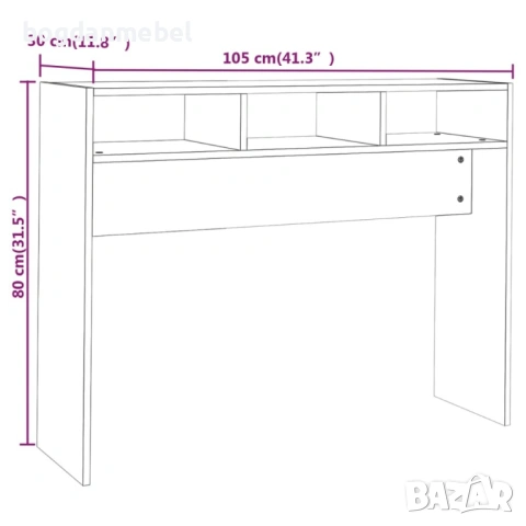 Sonata H Конзолна маса, черна, снимка 3 - Маси - 53173936