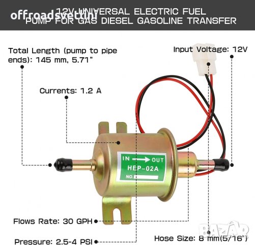12V Горивна помпа с ниско налягане Помпа за карбуратор ниско налягане, снимка 7 - Други инструменти - 42018106