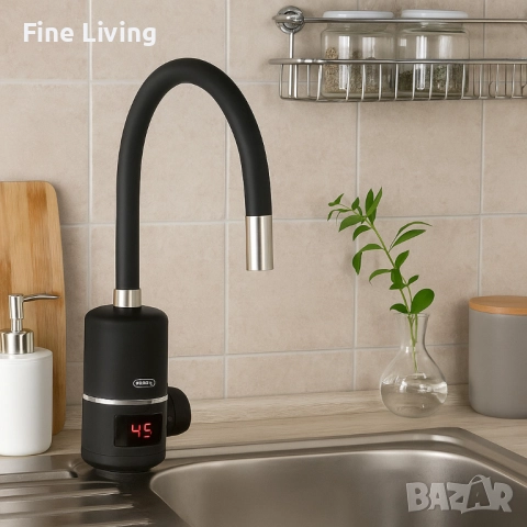 Нагревател за вода Rosberg за стена/за плот, с гъвкав силиконов маркуч, 3300W, снимка 4 - Бойлери - 52049974