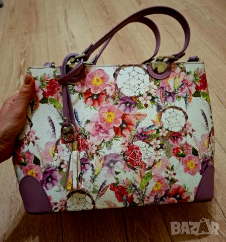 Оригинална дамска чанта естествена кожа 50 лв. 