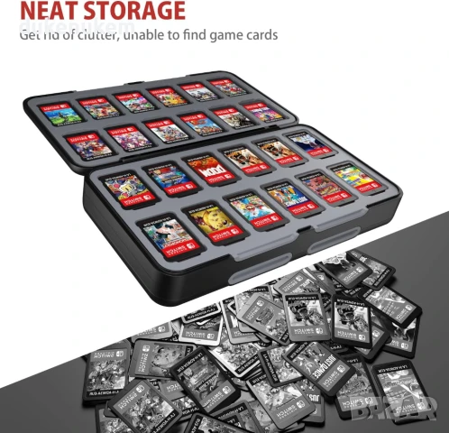 НОВА! Кутия за игри за Nintendo Switch/OLED, 48 слота , снимка 3 - Игри за PlayStation - 50978278