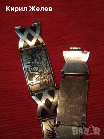 СТАРИННА АРАБСКА СРЕБЪРНА с НИЕЛО РЪЧНО ХУДОЖЕСТВЕНО ОРНАМЕНТИРАНА ГРИВНА УНИКАТ МАЙСТОРСКА 25702, снимка 6 - Антикварни и старинни предмети - 35859106