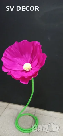 Цветя от Креп хартия и Органза / Цена за брой, снимка 4 - Декорация за дома - 49634156