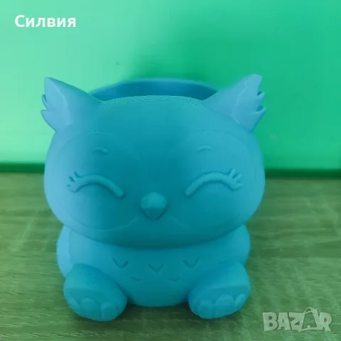 Настолен моливник „Бухалче“ , снимка 3 - Ръчно изработени сувенири - 55778619