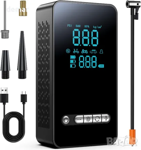 Безжичен компресор за помпане на гуми Ipflin, 150 PSI с цифров дисплей, снимка 1