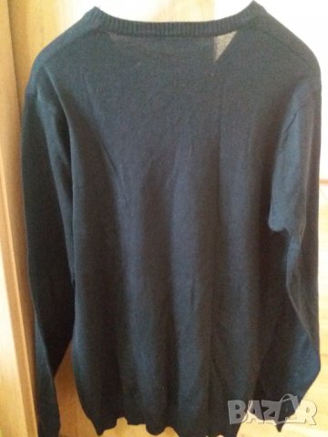 Мъжки черен пуловер LIVERGY шпиц 70 % вълна, снимка 3 - Пуловери - 34668361