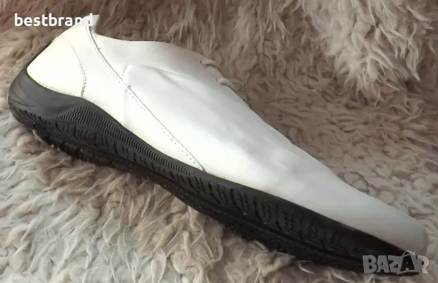 Мъжки маратонки от естествена кожа, в бял цвят, код 546/79, снимка 4 - Маратонки - 47310765