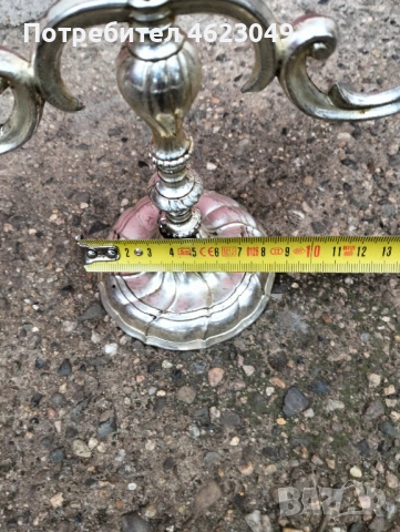 Немски посребрен свещник BMF, снимка 5 - Антикварни и старинни предмети - 52366316