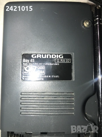 Радио Grundig Boy 45, снимка 6 - Радиокасетофони, транзистори - 53047465