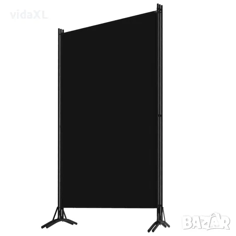 vidaXL Параван за стая, 3 панела, черен, 260x180 см, снимка 2 - Паравани - 56146691