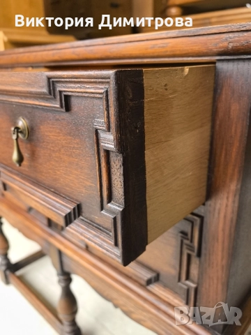 Дъбов Скрин Jacobean , снимка 3 - Скринове - 52081345