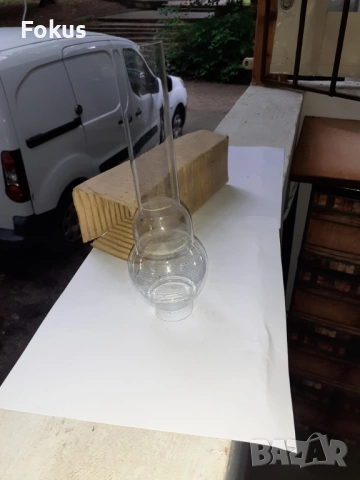 Лампено шише - калиево стъкло за газена лампа, снимка 4 - Антикварни и старинни предмети - 53278972