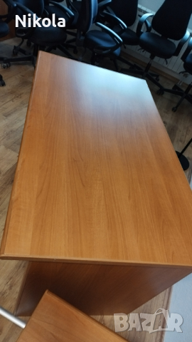 Бюро голямо  - офис маса 140/80/73см цвят дъб, снимка 2 - Бюра - 44643072