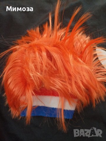 Оранжева перука за парти , снимка 4 - Аксесоари за коса - 41604812