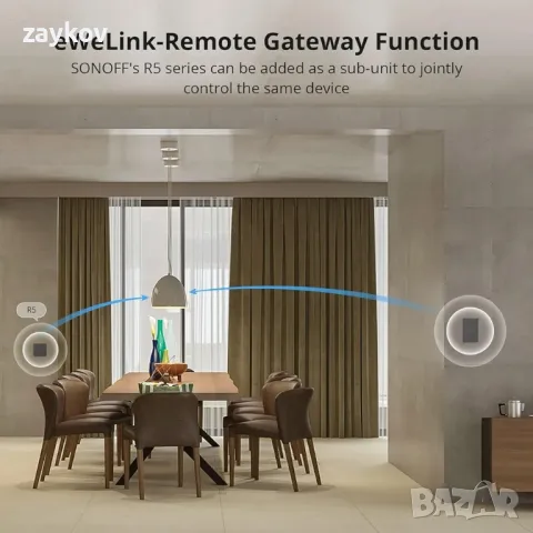 SONOFF Интелигентен превключвател за осветление, 2,4 GHz WiFi превключвател за осветление, снимка 3 - Друга електроника - 49244315