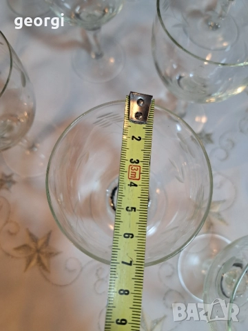 български гравирани стъклени чаши за ракия 28/2, снимка 9 - Чаши - 51838340