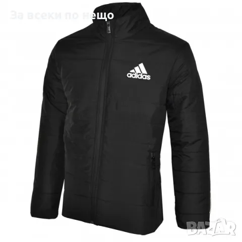 Мъжко черно зимно ватирано шушляково яке Nike🔝Adidas🔝Hugo Boss Код D1470, снимка 3 - Якета - 48244660