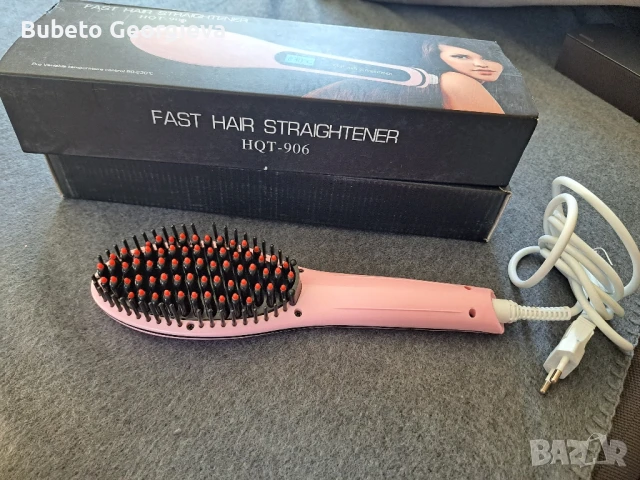 Електрическа четка за изправяне на коса, снимка 3 - Преси за коса - 50786645