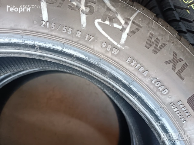 2бр.летни гуми 215/55/17 Continental, снимка 4 - Гуми и джанти - 53678589