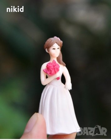 Двойка малки фигурки фигурка за торта за сватба или предложение за брак годеж сватбени сватбена връх, снимка 2 - Други - 34024234