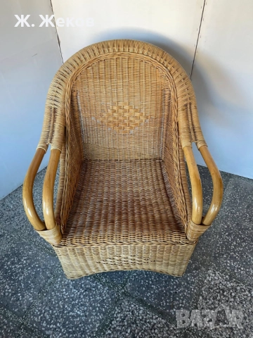 Ратаново кресло, снимка 2 - Дивани и мека мебел - 52892157