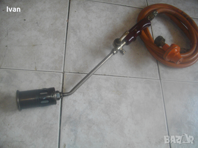 Газова Горелка 510мм С Маркуч/Вентил За Ремонтни Дейности/Хидроизолации/Покриви-Старо Качество-EXACT, снимка 2 - Други инструменти - 44921701