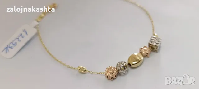 Нова-Златна гривна-3,06гр/14кр, снимка 6 - Гривни - 48892397