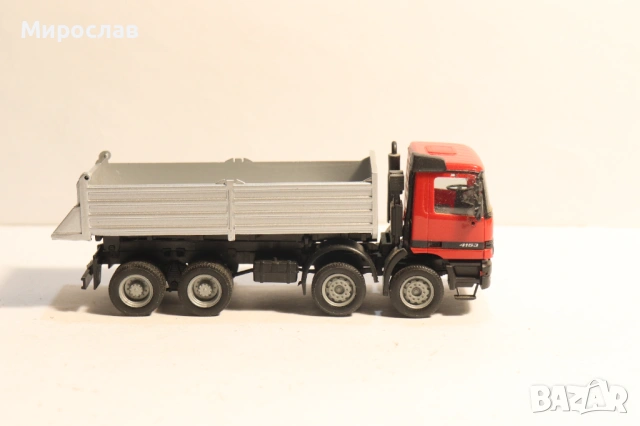 HERPA H0 1/87 MERCEDES ACTROS САМОСВАЛ ГОНДОЛА KАМИОН МОДЕЛ, снимка 4 - Колекции - 53665374