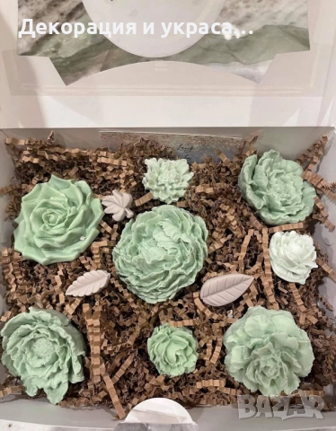 Сет 8 бр. Коледен подарък от ароматни цветя, снимка 2 - Декорация - 52606800