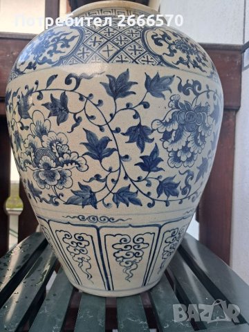 YUAN DYNASTY blue and white vase  , китайска ваза, снимка 7 - Антикварни и старинни предмети - 41681456