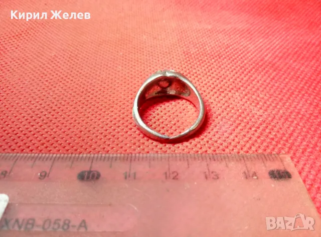 СТАР ПОСРЕБРЕН МЕДЕН ПРЪСТЕН с ГНЕЗДО За МОНТИРАНЕ на СКЪП КАМЪК 47421, снимка 8 - Пръстени - 47282681