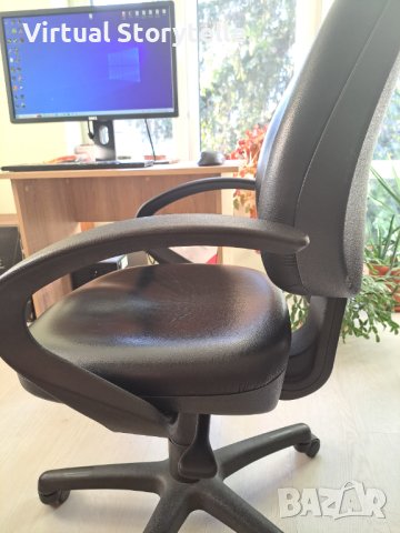 Масивен офис стол - естествена кожа, снимка 6 - Столове за офис - 42562671