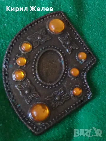 СТАРА ОСМАНСКА с КРИСТАЛИ КАМЪНИ МЕСИНГОВА ВИСУЛКА УКРАШЕНИЕ НАКИТ ФЛОРАЛНИ ОРНАМЕНТИ 3650, снимка 7 - Колиета, медальони, синджири - 30555017