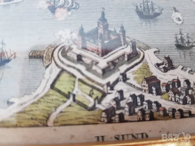 Стари литографии в рамка - 3 броя, снимка 8 - Антикварни и старинни предмети - 48556223