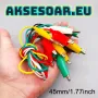10 бр. нови кабели с щипки тип крокодил 50 см за електрически инструменти "Направи си сам" тестови, снимка 6