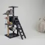 Котешка драскалка с къщичка, хамак и рампа, 125 см, тъмносива, снимка 2