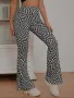 Еластичен панталон чарлстон с черно-бели шарки, снимка 2